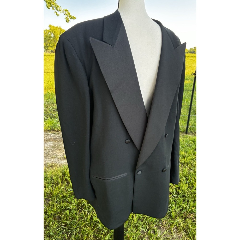Donna Karan New York Hand Tailored Black Tux Jacket Men's 40L